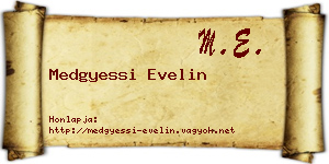 Medgyessi Evelin névjegykártya